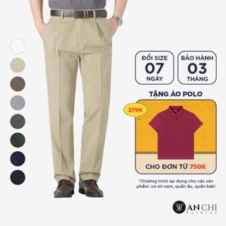 Quần kaki cotton cao cấp khỏe khoắn dành cho nam trung niên ANCHI - ACKKcotton2023