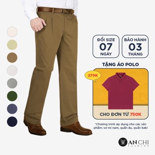 Quần kaki thô 2 ly ANCHI dành cho nam trung niên chất dày dặn - B4ACKK2022THO