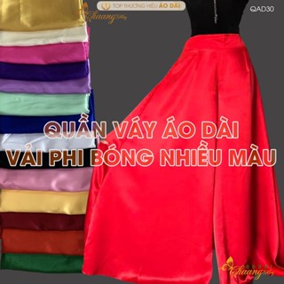 Quần giả chân váy đầm mặc áo dài cách tân nữ truyền thống may sẵn Phi bóng ống xéo rộng dự tiệc cưới lễ tết đẹp QAD30