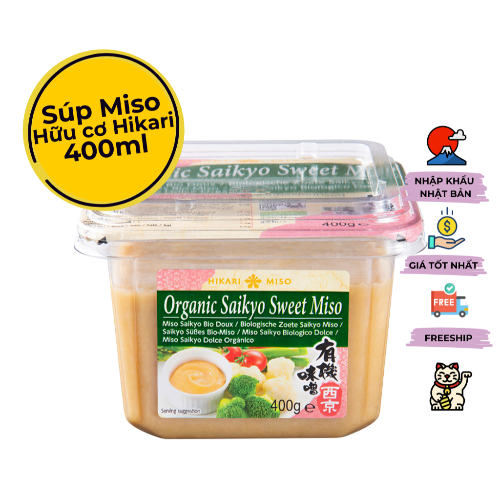 Tương Miso Hikari KHÔNG CHỨA GLUTEN - GLUTEN FREE Nhập khẩu Nhật Bản/ 400gr