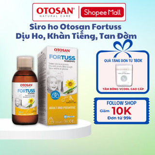 Siro Ho Cho Bé Otosan Fortuss Vị Mật Ong Ngọt Giảm Ho Khan, Đau Rát, Khàn Tiếng Tan Đờm Chai 180g