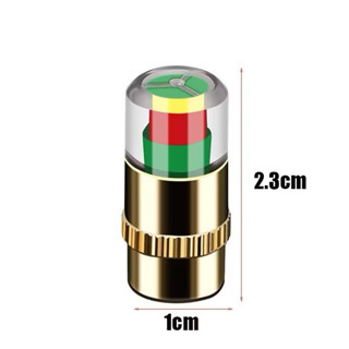 Bộ 4 Nắp Van Lốp Xe Cảnh Báo Áp Suất Lốp 3 Màu Hiển Thị Kiểm Tra Dễ Dàng Bằng Mắt