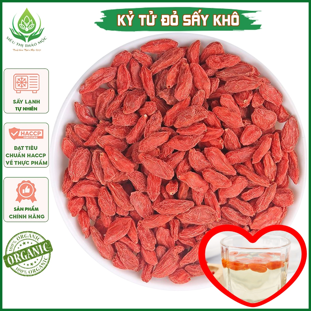 ✅[HÀNG LOẠI 1] Kỷ Tử Đỏ (Câu Kỉ Tử) 1Kg Sấy Khô Quả To Đỏ Đều Giúp Đẹp Da, Bổ Máu, Dễ Ngủ, Sáng Mắt