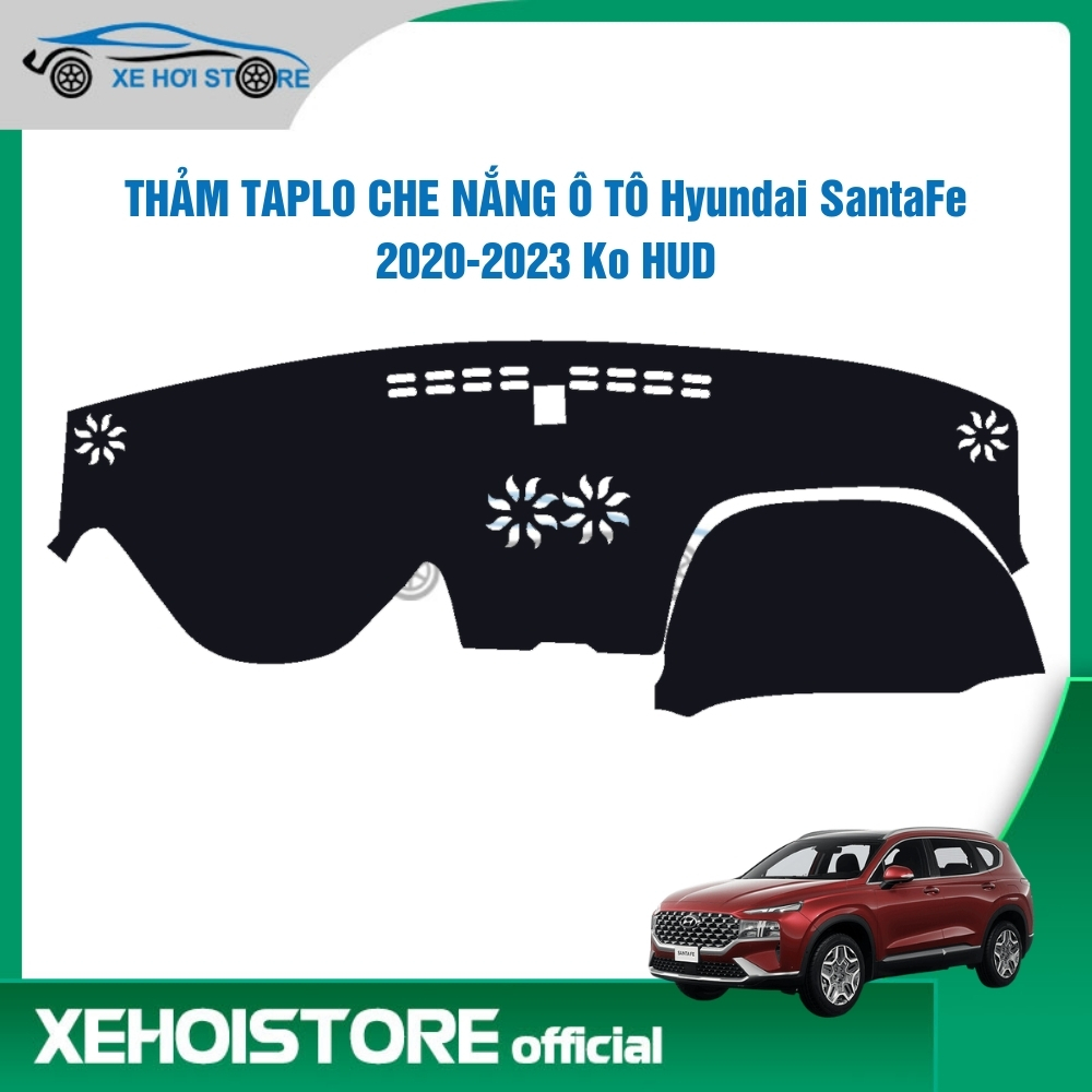 Thảm Taplo che nắng ô tô Hyundai Santafe năm 2019-Đến Nay (Có HUD và Không HUD)