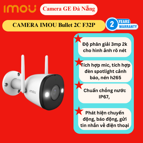 Camera IP WiFi Ngoài Trời IPC-F32P - IMOU 2K 3MP