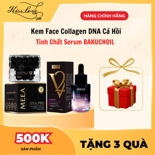 [Tặng 3 Quà]Combo Dưỡng Trắng Da Mặt Kem Face Collagen DNA Cá Hồi & Tinh Chất Serum AMPOULE BAKUCHIPL Mee
