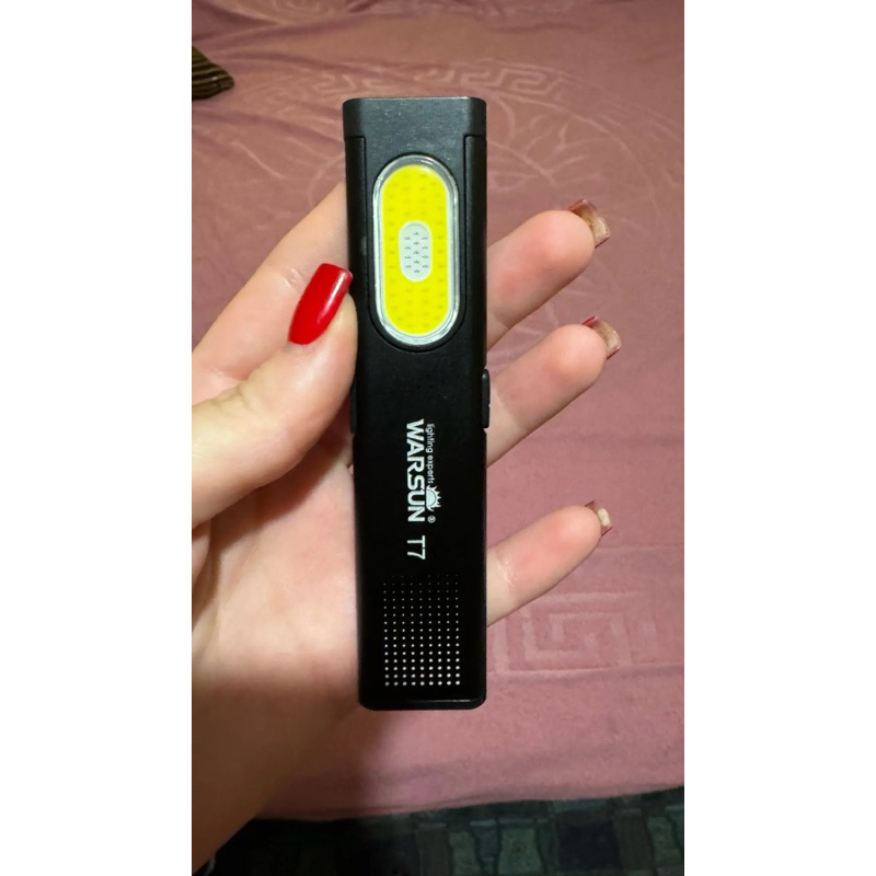 Chính hãng warsun t7 Đèn pin siêu sáng đa dụng mỏng nhẹ dạng thanh, đèn pin xe đạp, đèn pin chạy bộ 