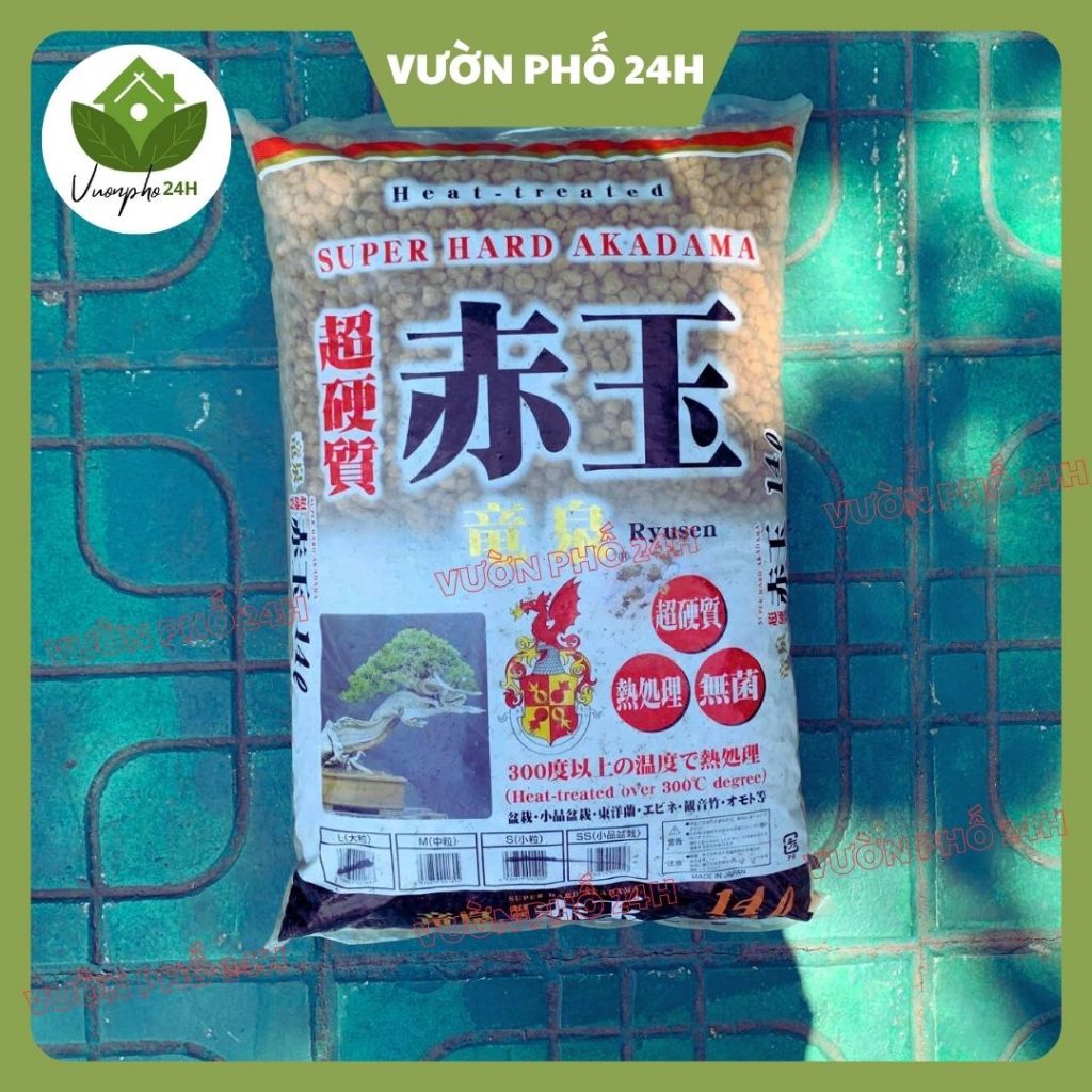 Đất Nung Nhật Cứng Ibaraki Akadama Trồng Bonsai, Sen Đá, Xương Rồng