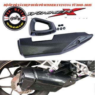  Combo Chụp ốp pô Winner X V2 V3 V4 Từ 2019- 2025 Bộ Ốp Pô Xe Winner X Nhựa ABS 