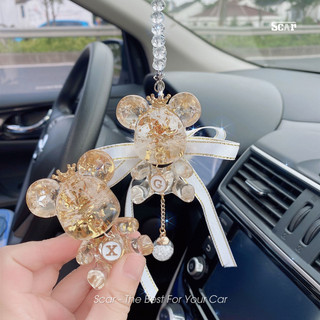  Khánh treo gương chiếu hậu ô tô dây treo gương gấu pha lê sang trọng cao cấp nhiều màu sắc Scarvn 