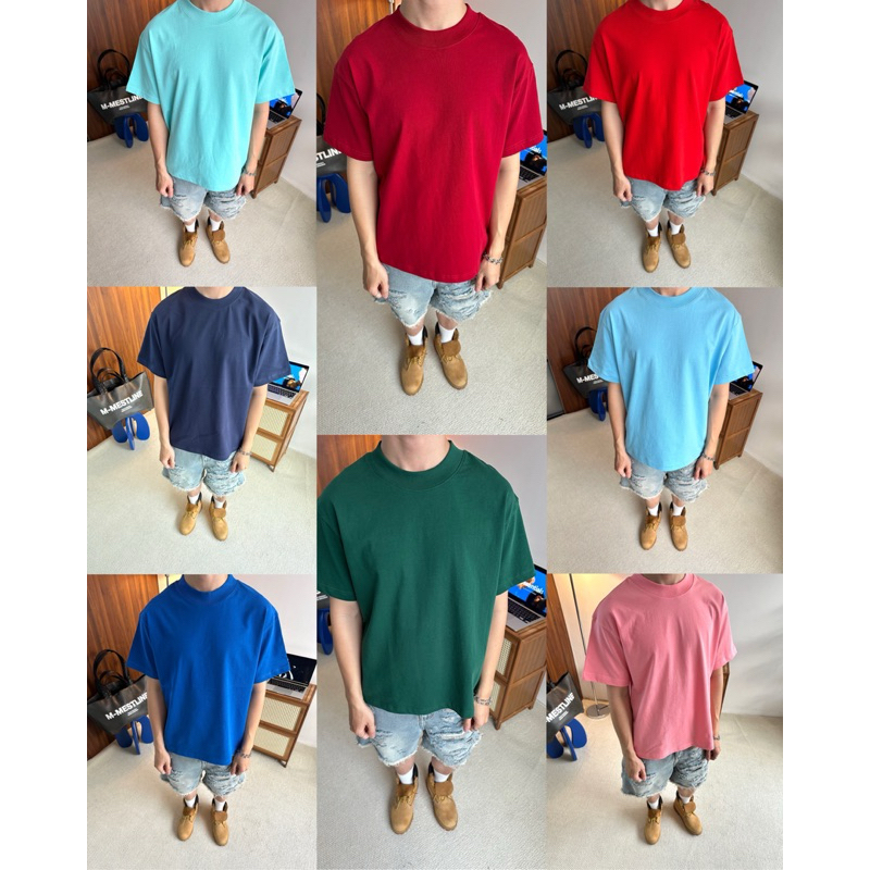 Áo thun trơn MMESTLINE Basic form Boxy vải premium Cotton | BigBuy360 - bigbuy360.vn