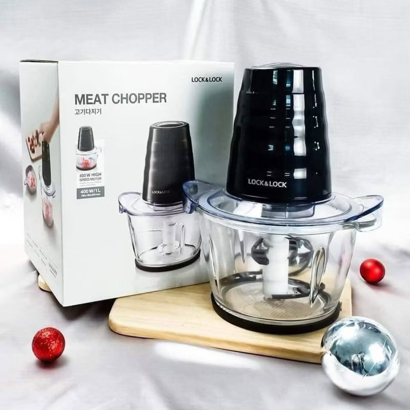 [LOCKnLOCK] MÁY XAY THỊT CỐI THUỶ TINH DUNG TÍCH 1L , 400W-EJM156BLK