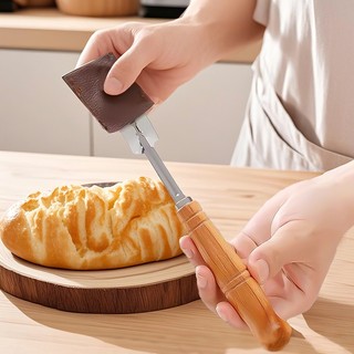 Dao rạch bánh mì cán gỗ