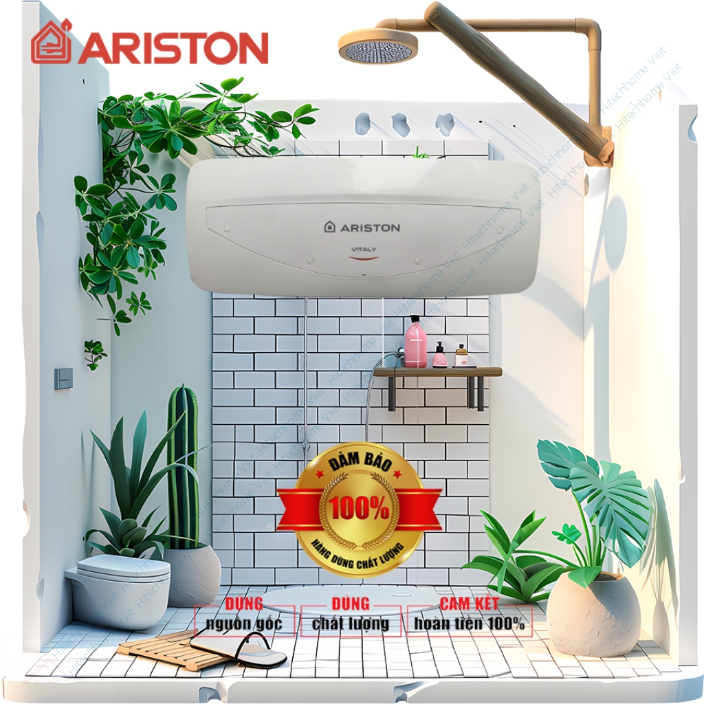 Bình nóng lạnh Ariston ngang 20L, bình nước nóng ngang,vitaly,slim,tiết kiệm điện