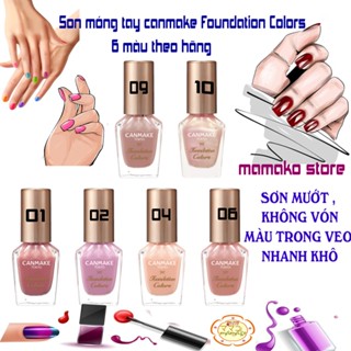  Sơn móng tay Canmake Nail Tokyo foundation Color đủ màu theo hãng không đèn hơ dễ sơn màu phổ biến nhất của hãng 