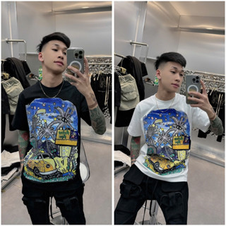 Áo Thun Nam DSQ Siêu Cấp Hai Màu Đen Trắng In Mặt Trước Chất Liệu Cotton Co Dãn 2 Chiều Thoáng Mát, Thấm Hút Mồ Hôi