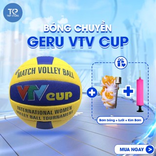 Quả Banh Bóng Chuyền Thi Đấu Chuyên Nghiệp Geru VTV CUP (Bóng Chính Hãng) + Tặng lưới + Kim bơm + 650 + 670mm