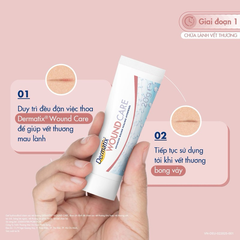Combo lành thương & cải thiện sẹo [Dermatix Kids Gel cải thiện sẹo] & [Dermatix wound care lành thươ