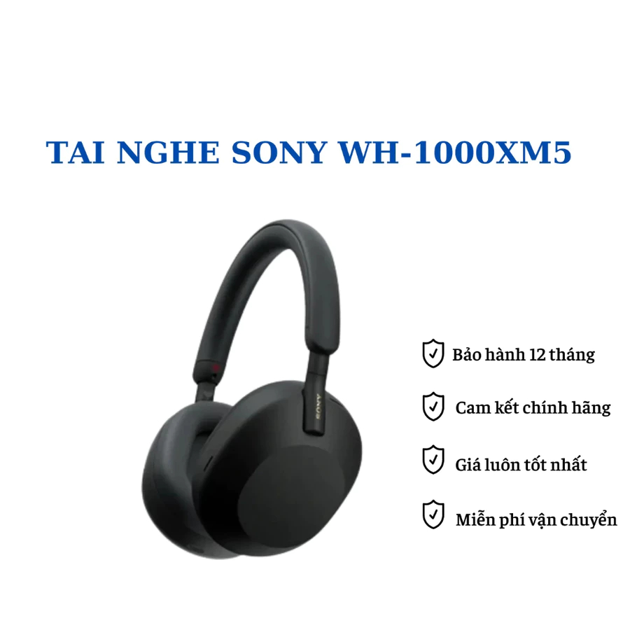 Tai Nghe Chụp Tai Sony WH-1000XM5 Không Dây Cao Cấp, Bluetooth 5.2. Sạc Nhanh, Chống Ồn, Tích Hợp Micro | BigBuy360 - bigbuy360.vn