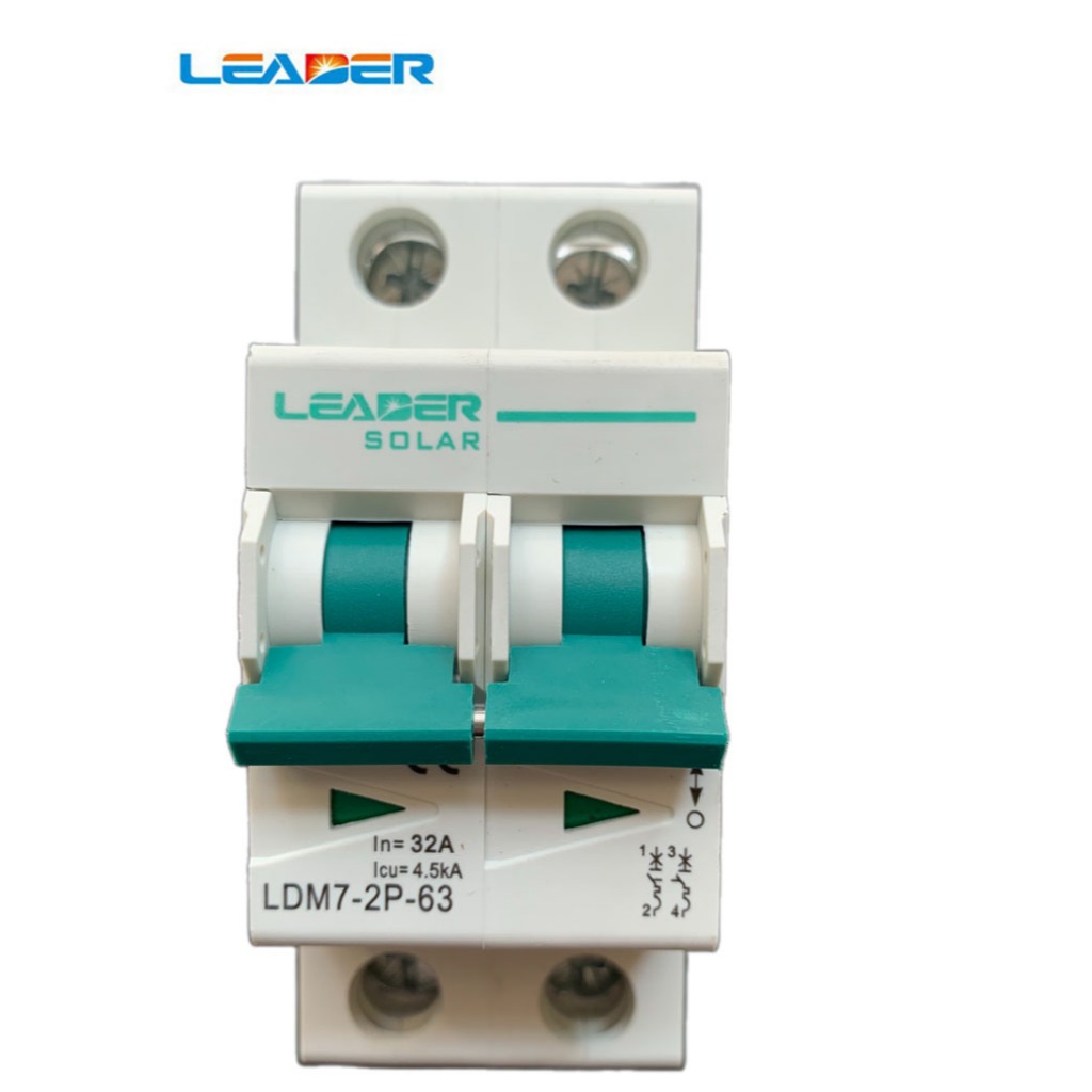 CB DC chuyên dùng cho năng lượng mặt trời 2P 800V DC 32A  hãng Leader