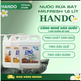 [BÁN CHẠY] Nước rửa chén đậm đặc siêu sạch MrFresh 1,6L an toàn da tay Múi quế/Gừng/Cám gạo