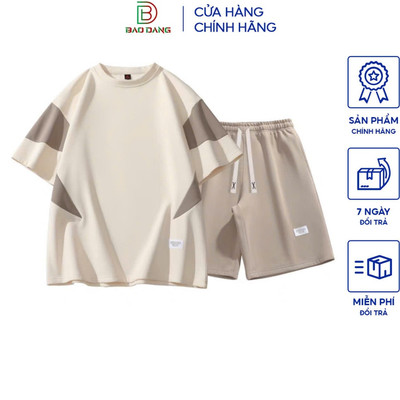 Bộ quần áo thể thao nam phối xéo 4 màu vải poly cá sấu thoáng mát thấm hút mồ hôi Bảo Đăng.