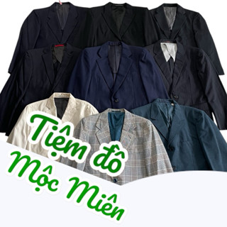 (2hand Nhật) Áo vest blazer nam vai 41-42-43 (dưới 60kg) vân sọc kẻ, trơn, caro form basic, suông, slimfit... ảnh thật..