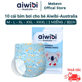  Combo 10 bỉm bơi cho bé Aiwibi của Australia bỉm đi bơi cho bé cao cấp không nặng tã khi bơi 