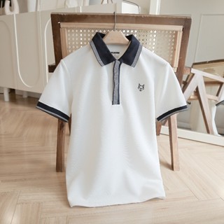  Áo Thun Nam Cao Cấp Polo Wolf  " màu cream " Cổ Bẻ MANDINNI 