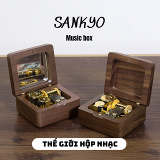 Hộp nhạc cót cao cấp Sankyo, Hộp nhạc cót chính hãng Sankyo | Tặng kèm hộp quà