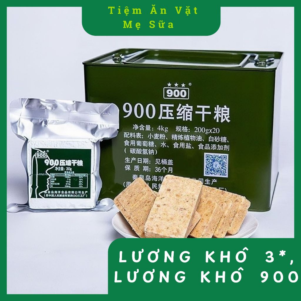 THÙNG LƯƠNG KHÔ QUÂN ĐỘI 900 3 SAO, LƯƠNG KHÔ HỘP SẮT NỘI ĐỊA TRUNG