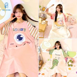 Váy ngủ big size nữ 60-100Kg đầm ngủ mặc nhà in hoạt hình cute dễ thương Miin VS07 