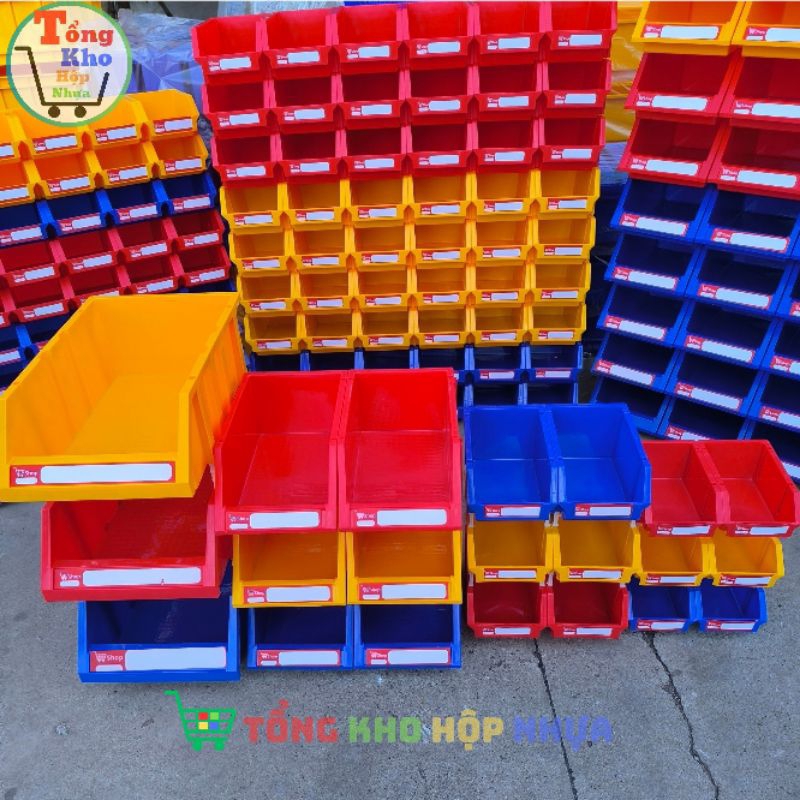 COMBO Khay nhựa, hộp nhựa chuyên đựng linh kiện, ốc vít, đồ kim khí - đầy đủ tem và chân chống