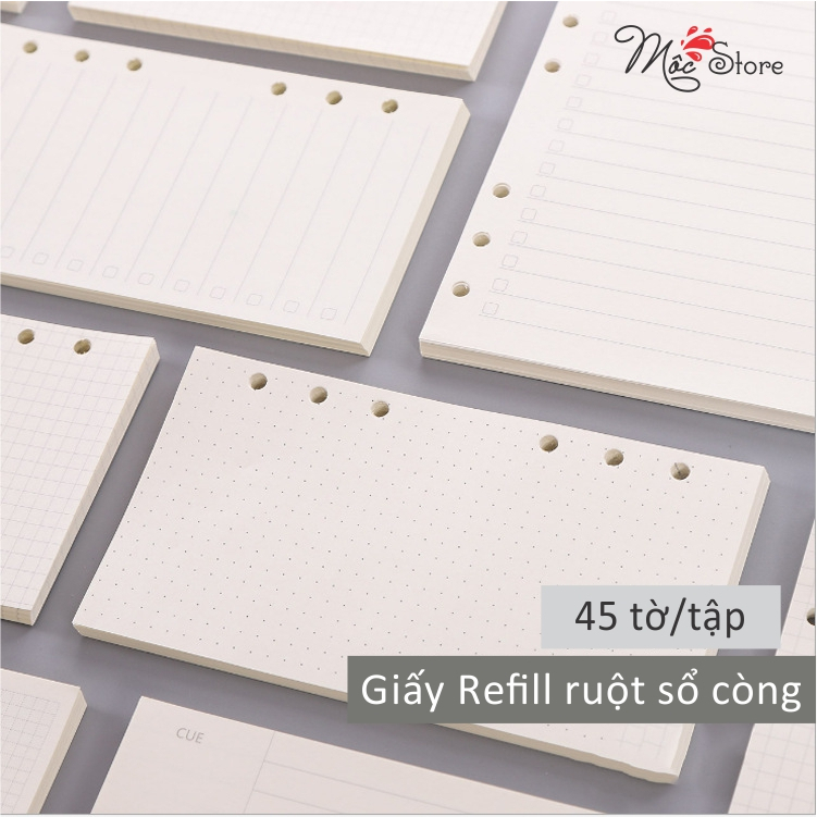 Giấy Refill ruột sổ còng A4 B5 A5 A6 cao cấp