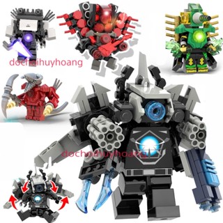  Skibidi Toilet Mô hình Lắp ráp Nhân vật Nhà Vệ Sinh Người Máy Titan Cameraman TV Clock Drill Man T01 T08 