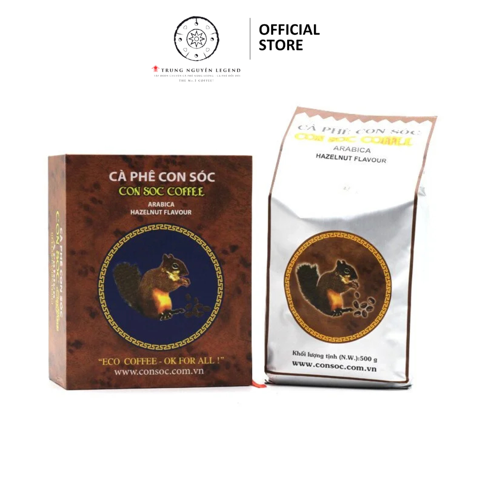 Cà phê Con Sóc Nâu bột hộp 500gr