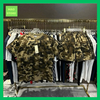  Bộ Đồ Thể Thao Nam Cộc Tay PB Thêu Logo Ngực Hoạ Tiết Loang Rằn Ri Phối 3 Sọc Kẻ Viền .Bộ Cộc Tay Siêu Cấp Cho Boy Phố 