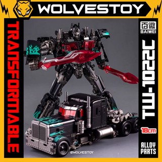  Mô hình Baiwei Optimus Prime TW-1022C  SS44  TF ROTF Robot Biến Hình Xe Đầu Kéo Container 18cm 