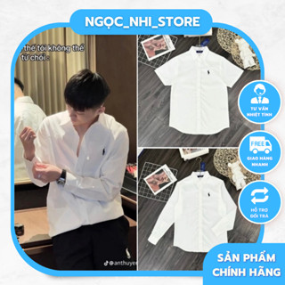  Áo Sơ Mi Ralph Lauren Thêu Logo Con Ngựa Trước Ngực Siêu Chất Áo Sơ Mi Nam Nữ Cộc Tay Dày Tay Siêu Basic Hot 2025 