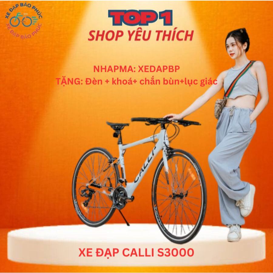 [GIẢM 10%] Xe Đạp Thể Thao Touring Calli S3000 (Tặngđèn +chắnbùn+ giáđỡbình+lụcgiác)