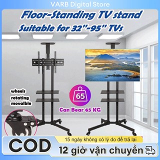 VARB 32 - 85 inch Khẩu Kệ Treo Tivi Có Bánh Xe Di Chuyển phổ thông Chân đế di động Có khay