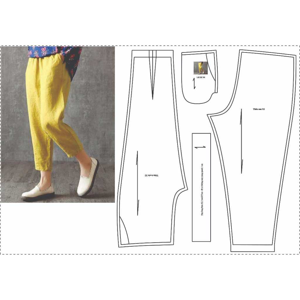 Rập giấy A0 quần bagy lưng thun 781