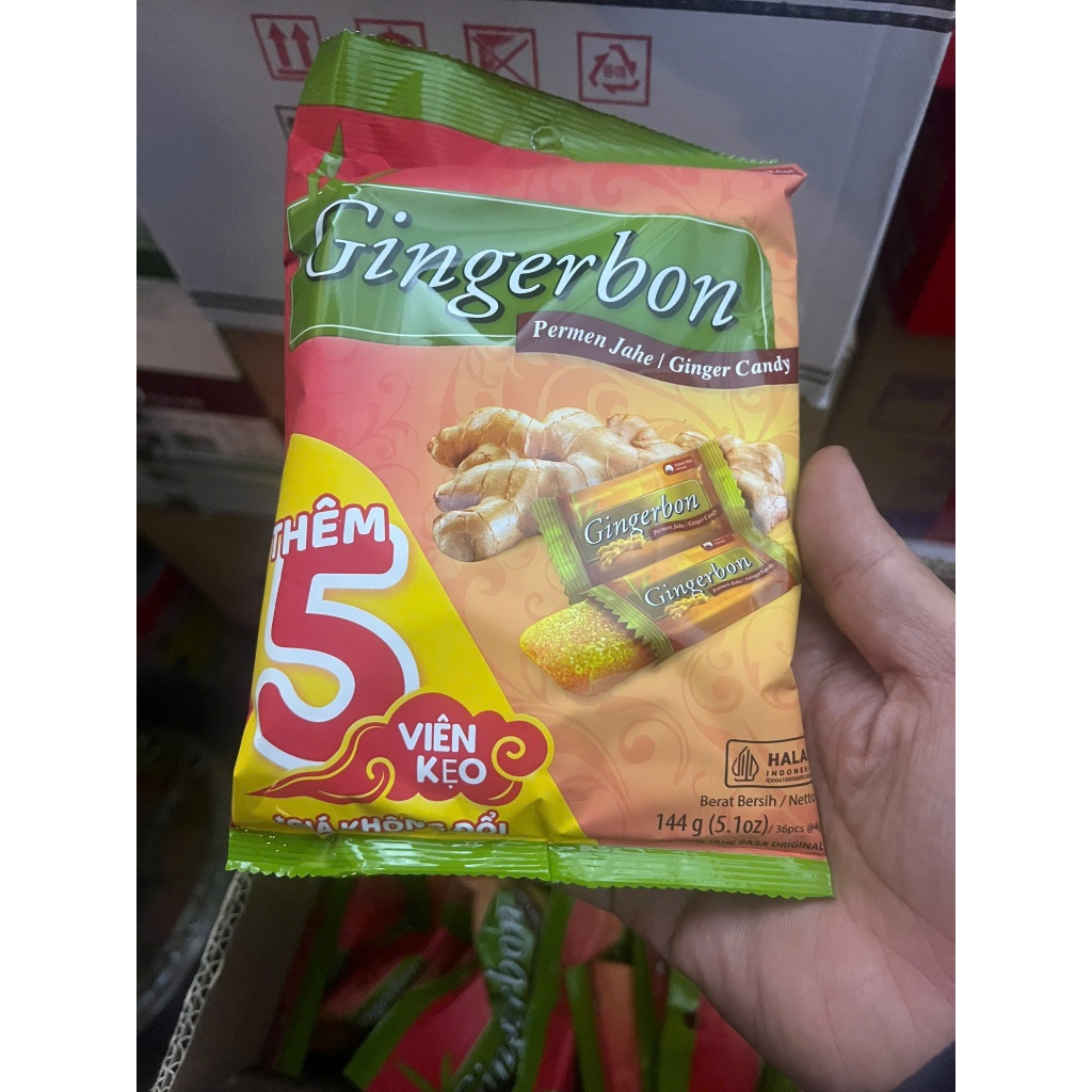kẹo gừng dẻo Gingerbon 125g tặng thêm 5 cái