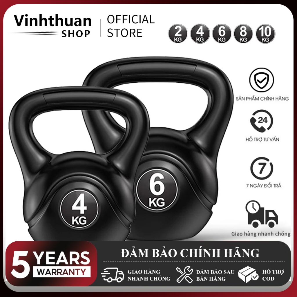 Tạ ấm 2kg/4kg/6kg/8kg/10kg tập gym tại nhà, Dụng cụ thể thao tại nhà chống đẩy