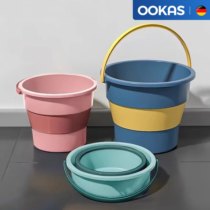 OOKAS Xô Gấp Gọn Đa Cầm tay Dễ dàng bảo quản Nhiều công dụng