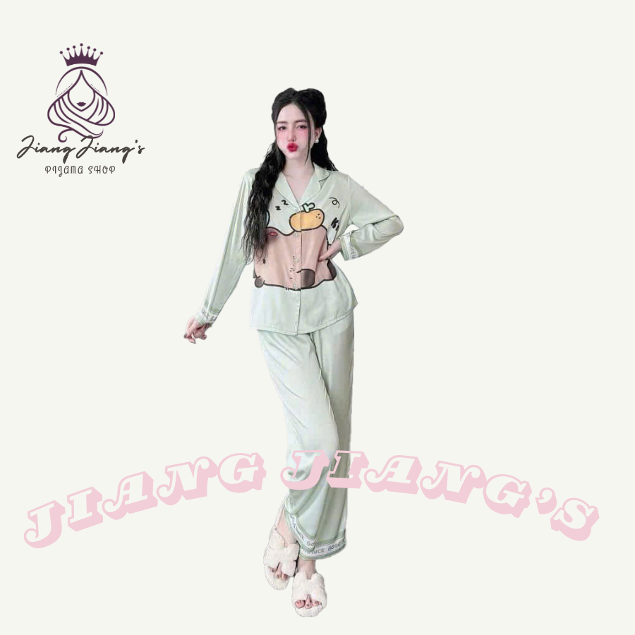 Bộ Pijama Lụa Latin Cao Cấp Sang Chảnh Jiang Jiang’s Chất Lụa Latin Hàng Loại 1 Siêu Mềm Mát L2