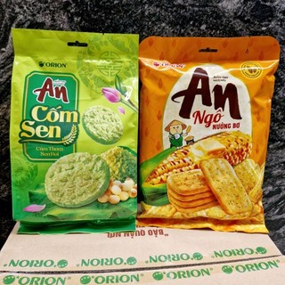  Bánh Gạo Nướng An Cốm Sen Ngô Nướng Bơ  Orion Túi 168g 120g 