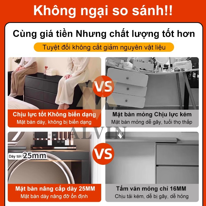 2025 Bàn trang điểm không gian làm việc kết hợpgỗ MDF chống ẩm giá rẻ dưới 1 triệu | BigBuy360 - bigbuy360.vn