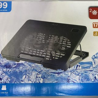 Đế tản nhiệt Laptop Cooling pad N99 (2 Fan) cho laptop từ 13.3 đến 17 inch, Đế Nâng 45 Độ