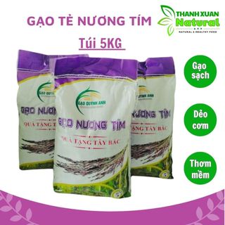  gạo tẻ nương tím H'Mông tây bắc túi 5kg 